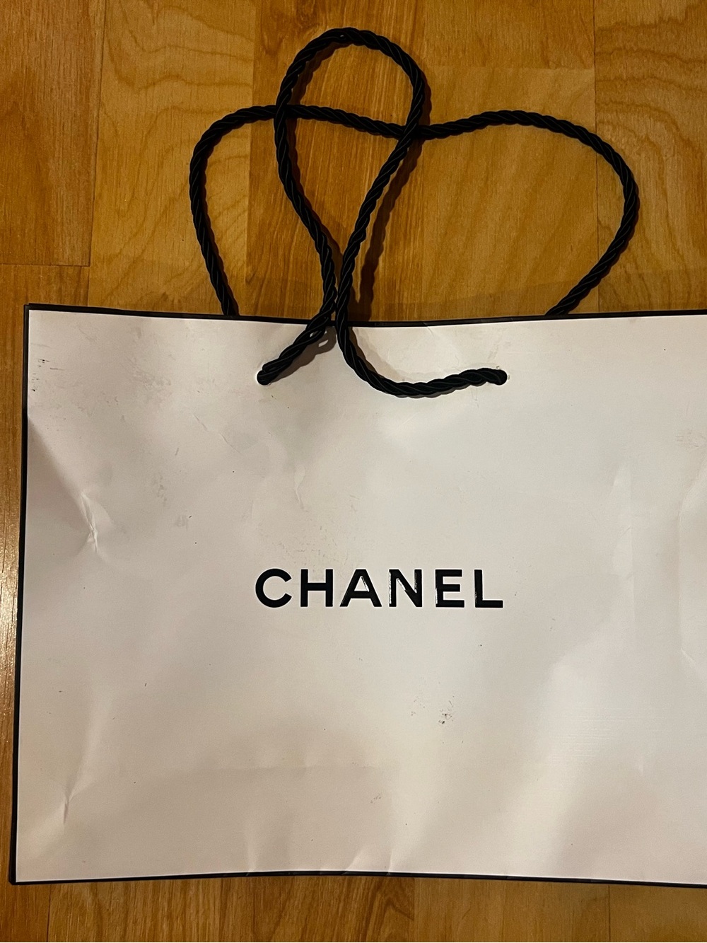 CHANEL Black & White Branded Shopper Tote